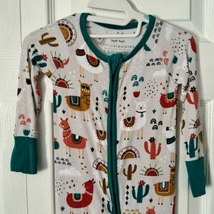 Little Sleepies Zippy Llama Love EUC Size 6-12 months